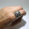 Hand Stamped Ring by Delbert Gordon Size 8.5