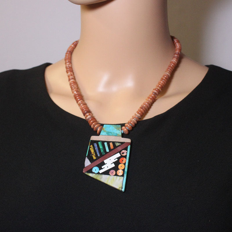 Heishi necklace by Mary Tafoya
