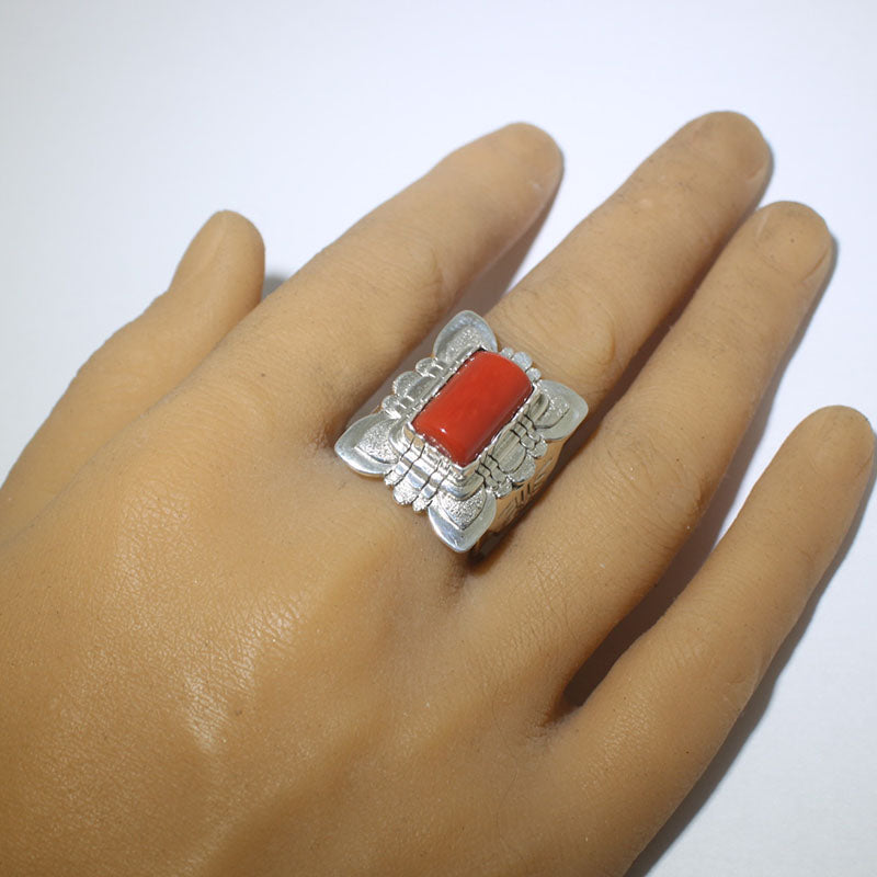 Coral Ring by Ray Winner size 9.5