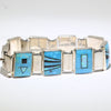 Inlay link bracelet by Stone Weaver 6-3/4"